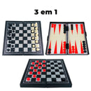 Kit Xadrez, Dama e Gamão - Raciocínio e Diversão Sem Limites | SmartChess Pro