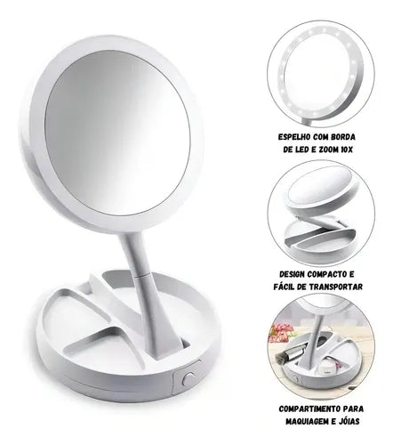 Espelho de Maquiagem | CrystalLook 10x