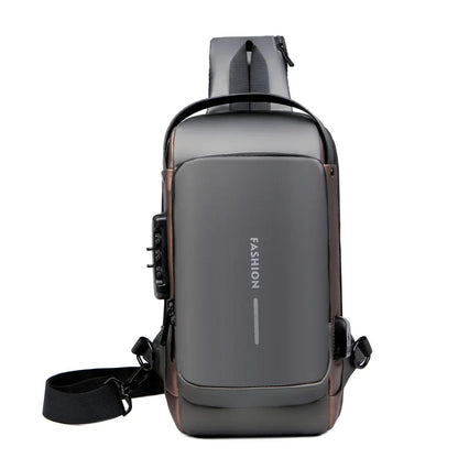 Mochila Anti-Furto com Senha USB Slim Bag - Oferta de Luxo