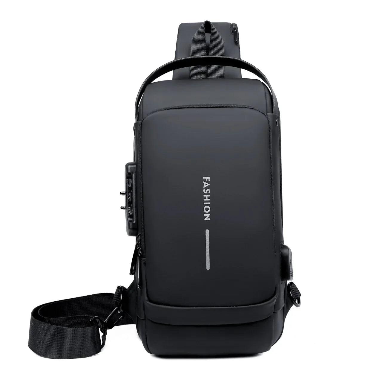 Mochila Anti-Furto com Senha USB Slim Bag - Oferta de Luxo